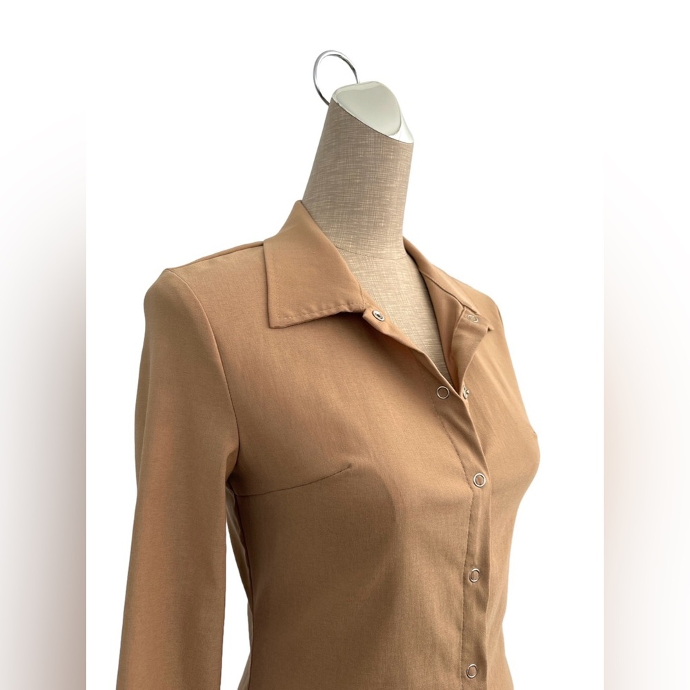 Front Button Dress - Picture 2 of 4